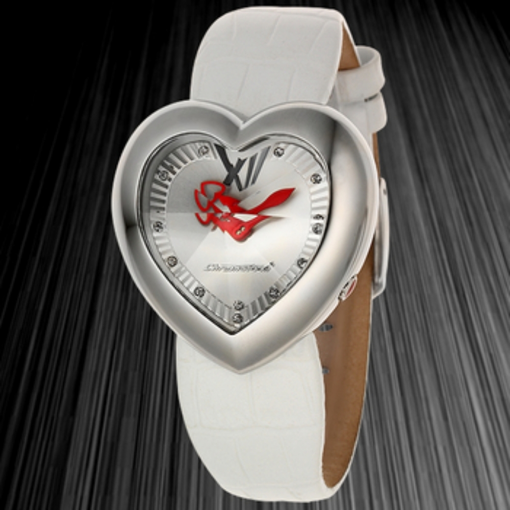Cronotech Heart Shaped Crystal Indices Watch